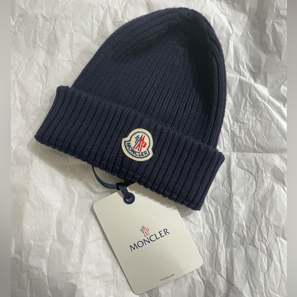 **SOLD** Moncler toddler wool beanie ribbed knit hat 12 -24 months